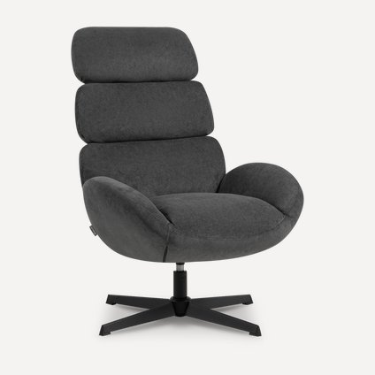 Кресло поворотное Кессен Velvet Grafit