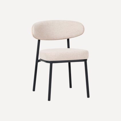 Стул Харвин Рогожка Бежевый/Черный