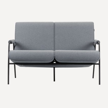 Диван садовый Ганти Рогожка Серый/Черный