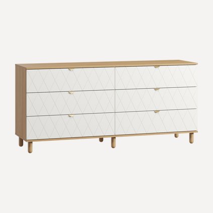 Комод Теджонс 185x85 Ромб Белый