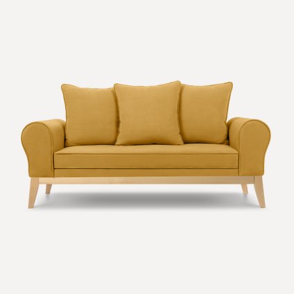 Диван прямой Коро Velvet Yellow