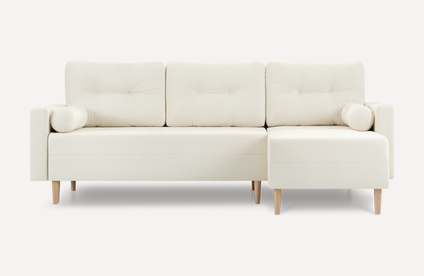 Диван угловой Нумо Velvet White