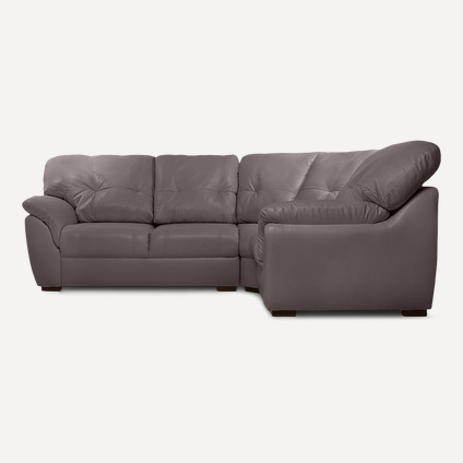 Кожаный диван угловой Медиус Latte