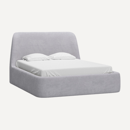 Кровать Далти 140 Велюр Серый