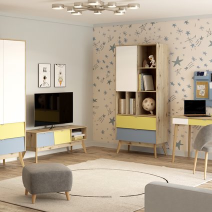 Модульная детская Лесли 3 Желтый