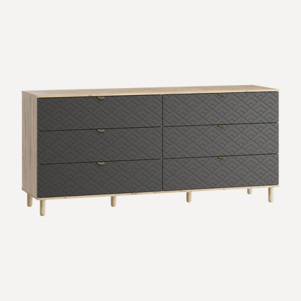 Комод Теджонс 185x85 Арт ​Графитовый/Дуб Ирландский