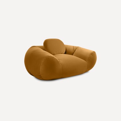 Пуф Тут Рядом Красавчик Велюр Желтый