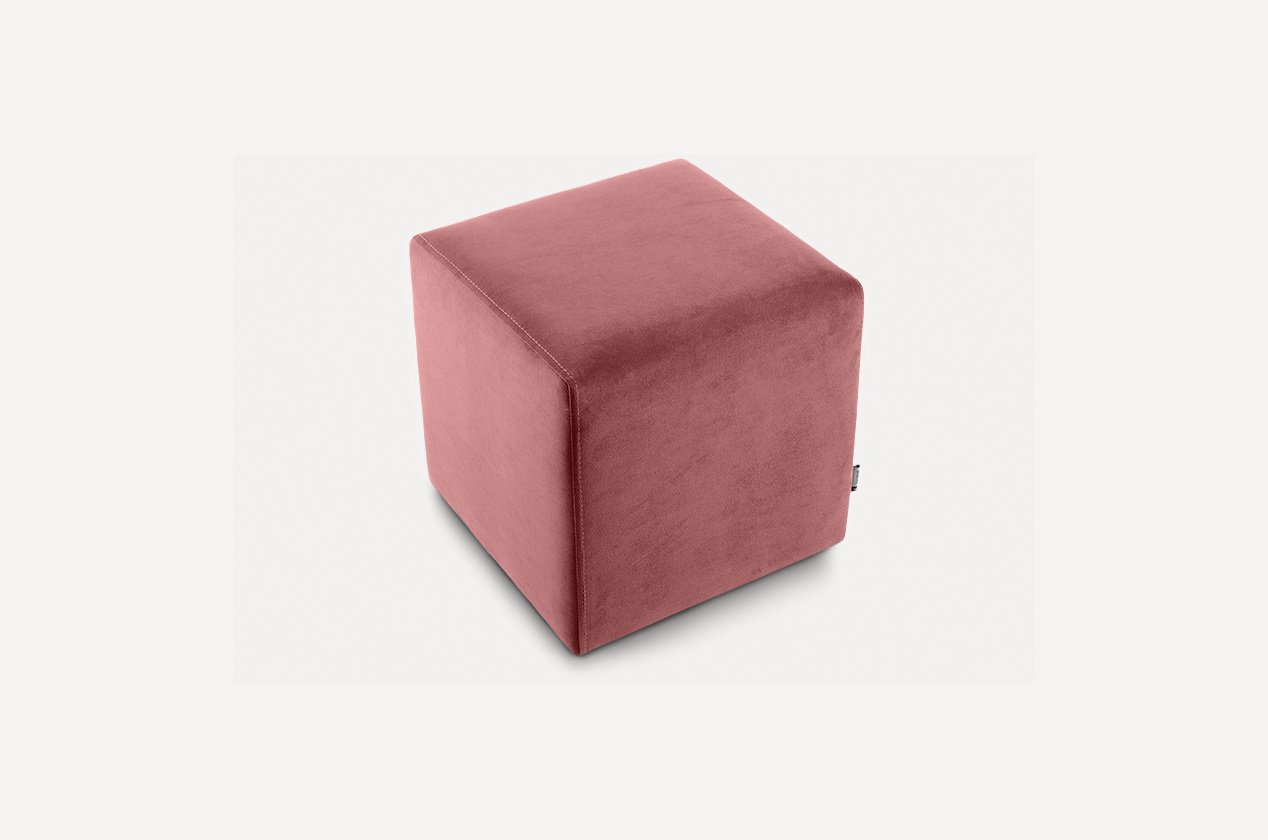Пуф Куб Velvet Coral - фото 2 Пуф Куб Velvet Coral - фото 2