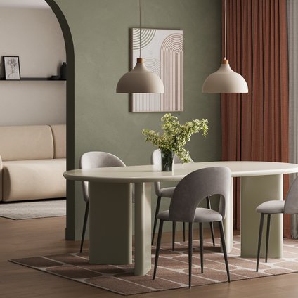 Обеденная группа Алмонт Glossy Beige