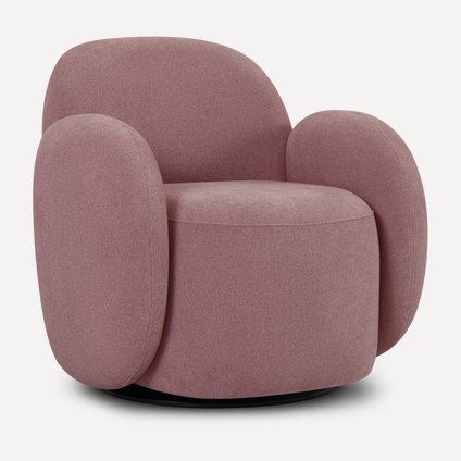 Кресло поворотное Теоп Bucle Pink