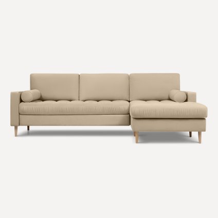 Диван угловой Плэнтис Velvet Beige