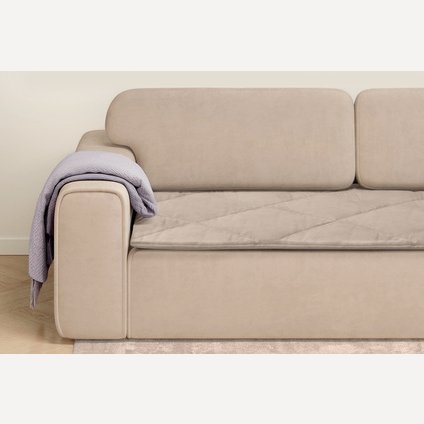 Топпер для дивана Сони-3 Бархат Бежевый