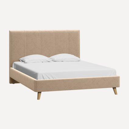 Кровать Шерона-Legs 140 Velvet Beige