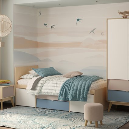 Модульная детская Лесли-4 Plywood Sky