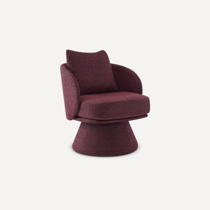 Кресло поворотное Асвен Textile Plum