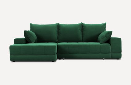 Диван угловой Дарол Velvet Emerald