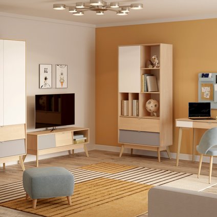 Модульная детская Лесли-3 Plywood Latte