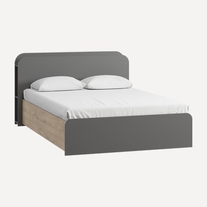 Кровать Бронс-1 140 Grey