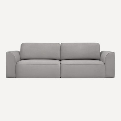 Диван прямой Спейс Велюр Светло-серый