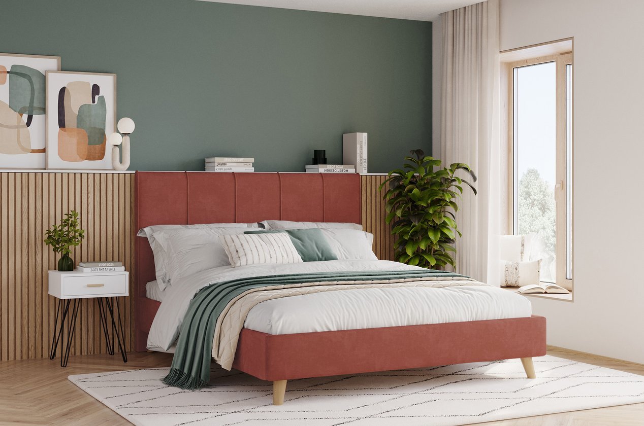 Кровать Шерона-Legs 160 Velvet Terra - фото 2