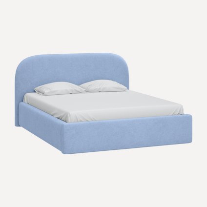 Кровать Кевия 180 Шенилл Голубой