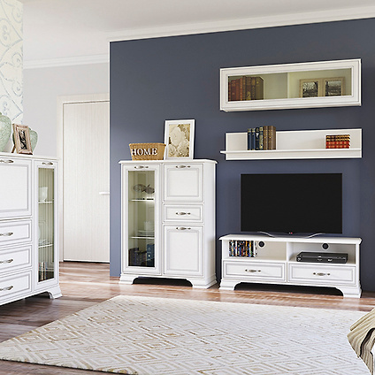 Модульная гостиная Тиффани-1 Вудлайн Крем