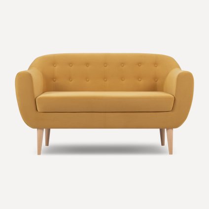 Диван прямой Роттердам Velvet Yellow