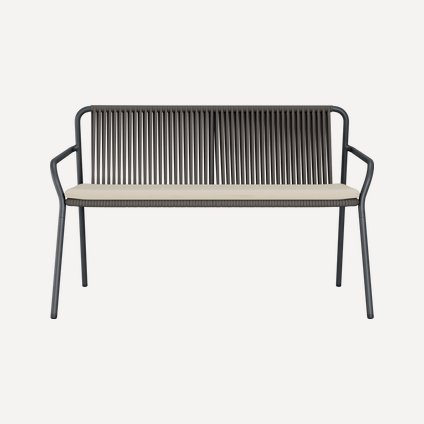 Диван прямой Арлен Рогожка Кремовый/Черный