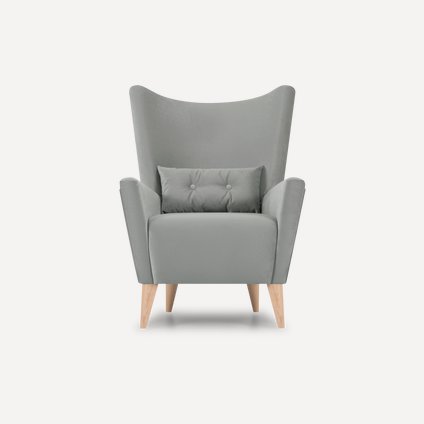 Кресло Носта Велюр Светло-серый