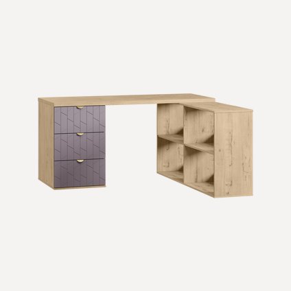 Письменный стол Монблан 150x140 Грань Лаванда/Дуб Ирландский