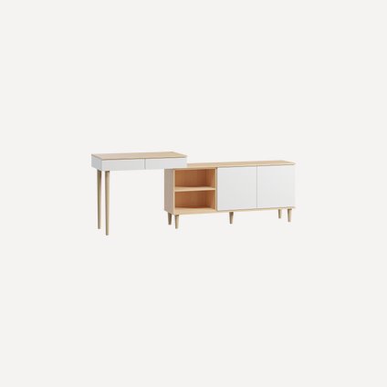 Стол-тумба Элвуд-1 White Plywood