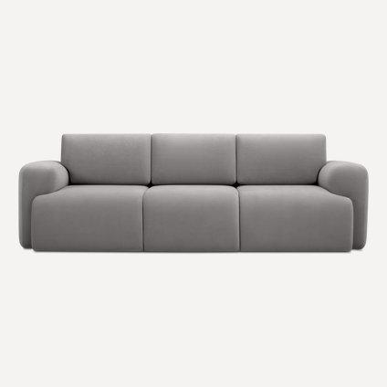 Диван прямой Бонент Велюр Светло-серый