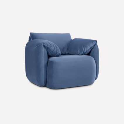 Кресло Тут Рядом Обнимаемся Велюр Голубой