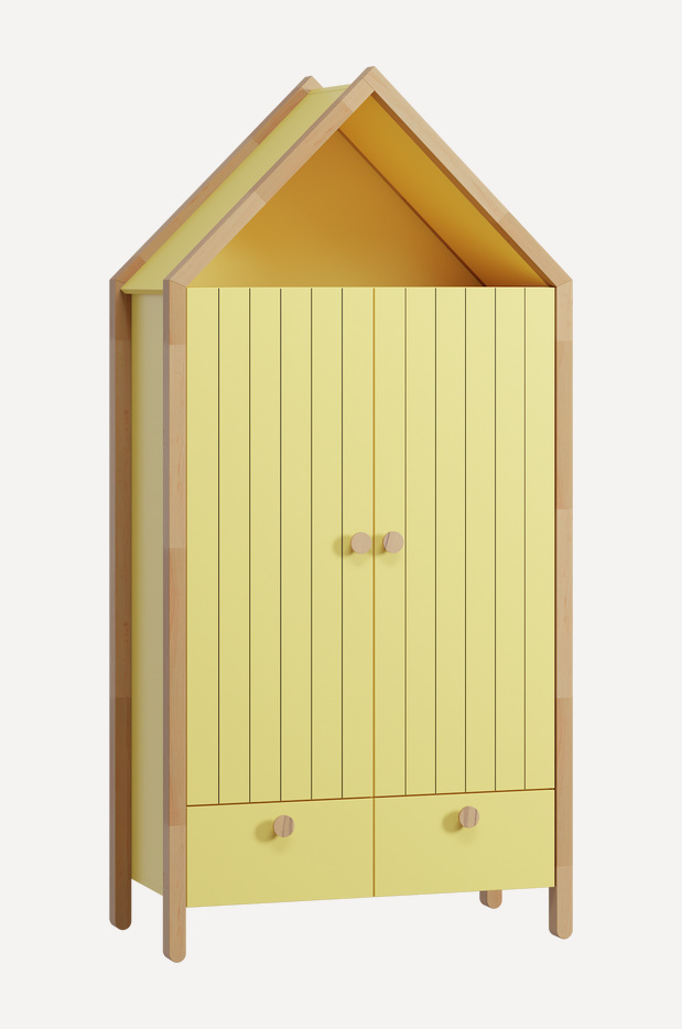 Распашной шкаф Руффи-2 Mustard - фото 3