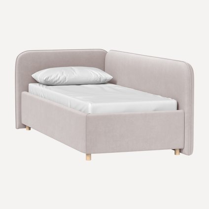 Кровать Кейла 120 Велюр Светло-розовый