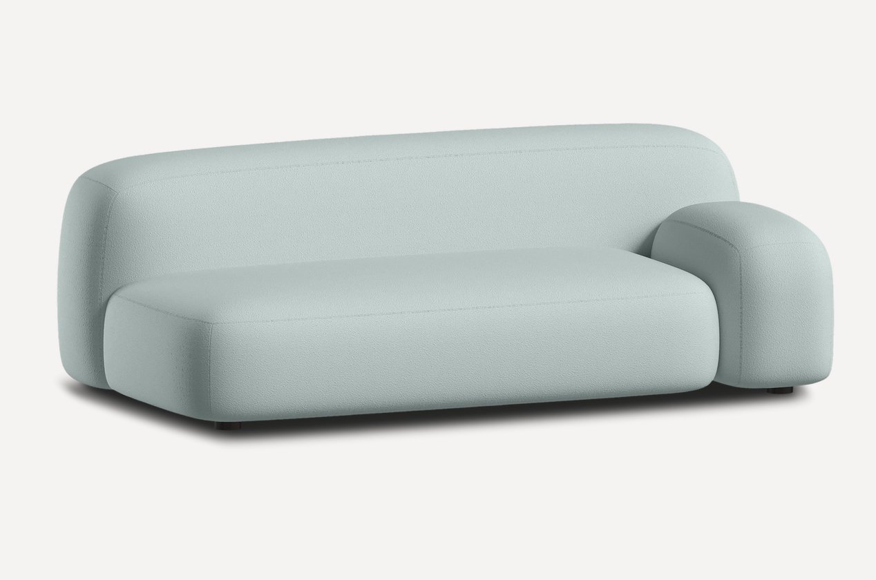 Диван прямой Риббл-3 Букле Мятный - фото 2