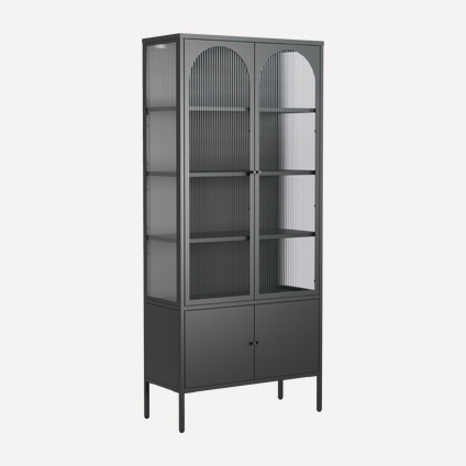 Витрина Листел 2-80x180 Черный