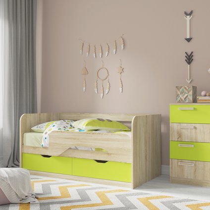 Модульная детская Акварель 1 Лайм