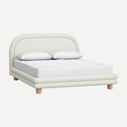 Кровать Ева 160 Шенилл Молочный