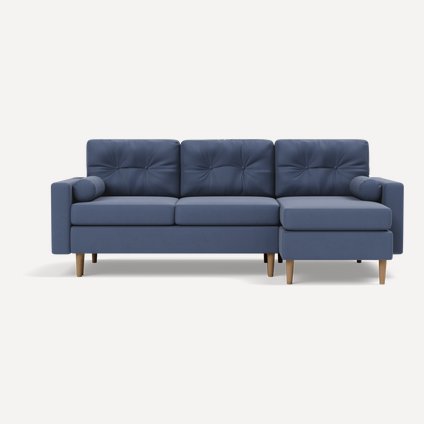 Диван угловой Динс Velvet Navy Blue