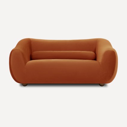 Диван прямой Тут Рядом Дом Уютный Оранжевый