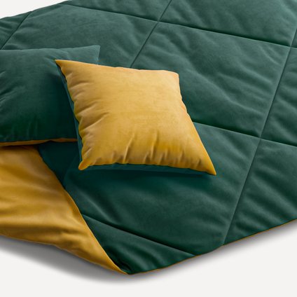 Топпер для дивана Сони-1 Velvet Yellow-Emerald