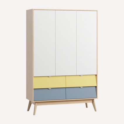 Распашной шкаф Лесли-3 Plywood Mustard