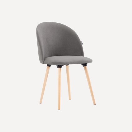 Стул Марти Велюр Серый/Натуральный