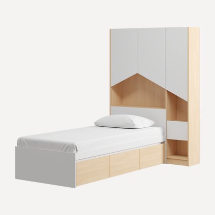 Кровать Пенни-2 90 Plywood White