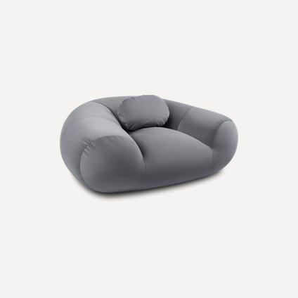 Пуф Тут Рядом Красавчик Мини Велюр Светло-серый