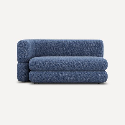 Диван прямой Брера-8 Букле Синий