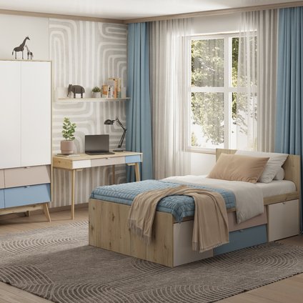 Модульная детская Лесли 1 Светло-синий