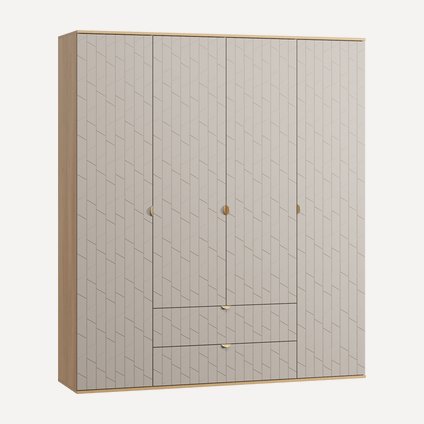 Распашной шкаф Монблан-4 Angle Santiago Oak