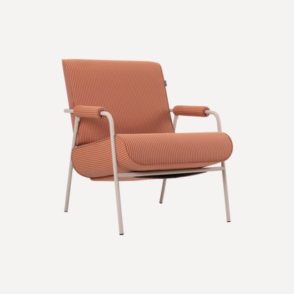 Кресло Ганти Рогожка Терракотовый/Бежевый